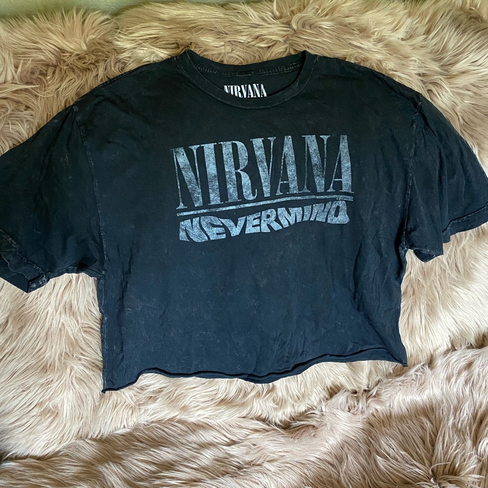 nirvana cropped tee